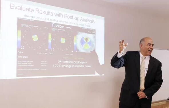 4月10日上午，美国iTrace视功能分析仪的发明者之一、美国 Baylor眼科研究所Joe S. Wakil教授来上海和平眼科医院交流访问，我院郭海科院长、张伟英副院长、晋军主任医师以及其他各科临床医生参加了会议并与Joe S. Wakil教授进行了详尽的交流及经验分享1.jpg