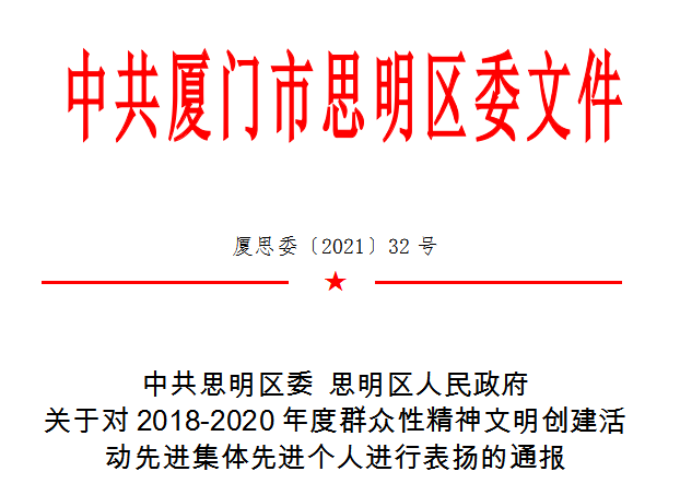 【喜报】厦门大学附属厦门眼科中心获精神文明创建活动 集体称号表彰!2.png